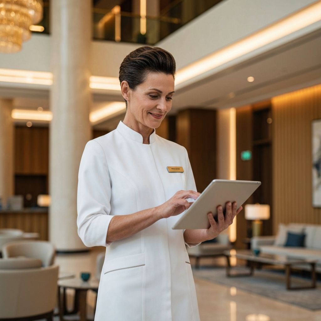 Staff using InnquireAI on tablet